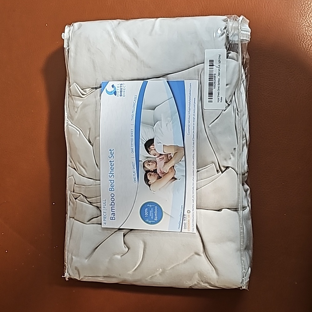 Brand new Full size, light Grey, 100% Bamboo Sheets by Hotel Sheets Direct